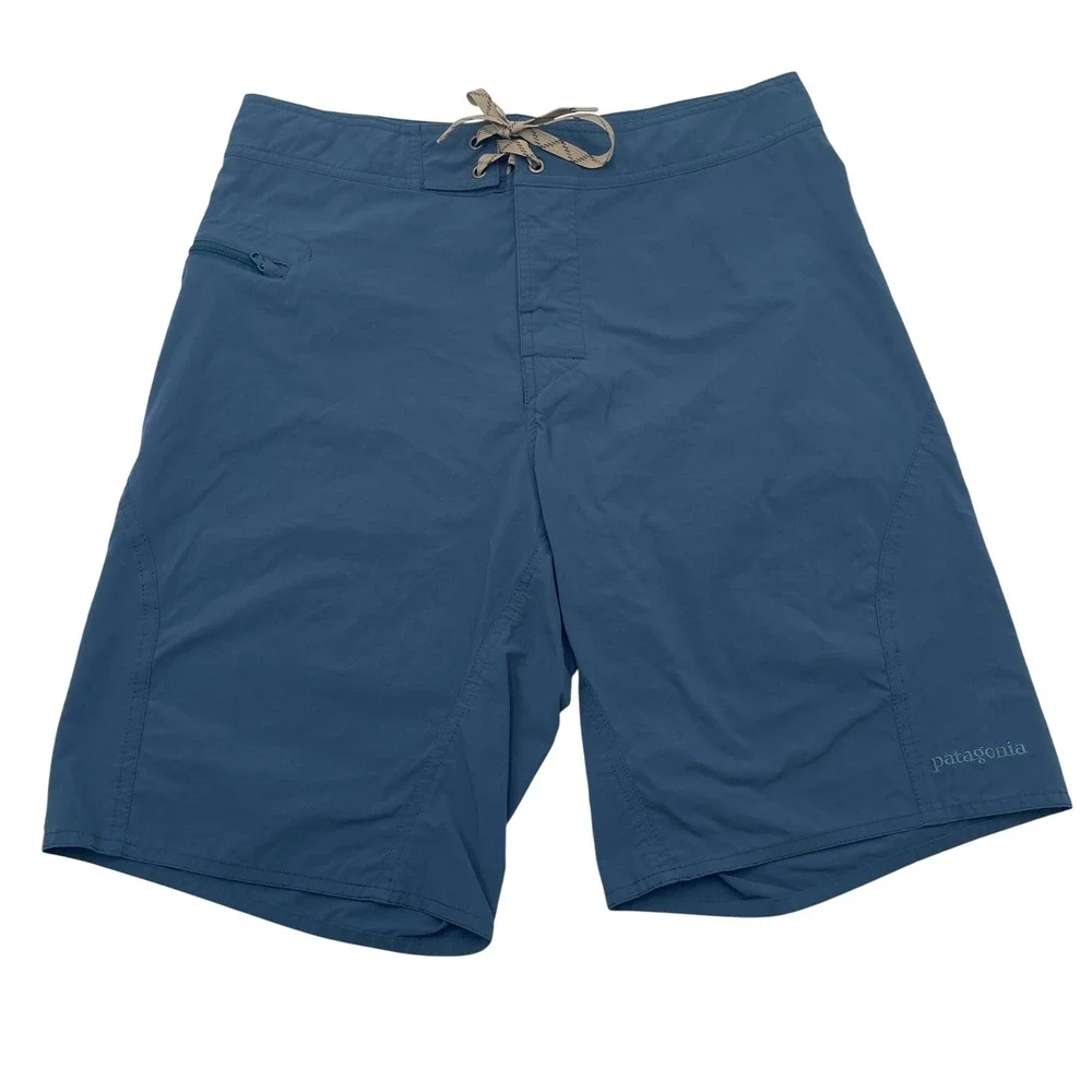 Patagonia Mens Blue Swim Surf Board Shorts Size 32 Performance‎ Lace up Gorpcore